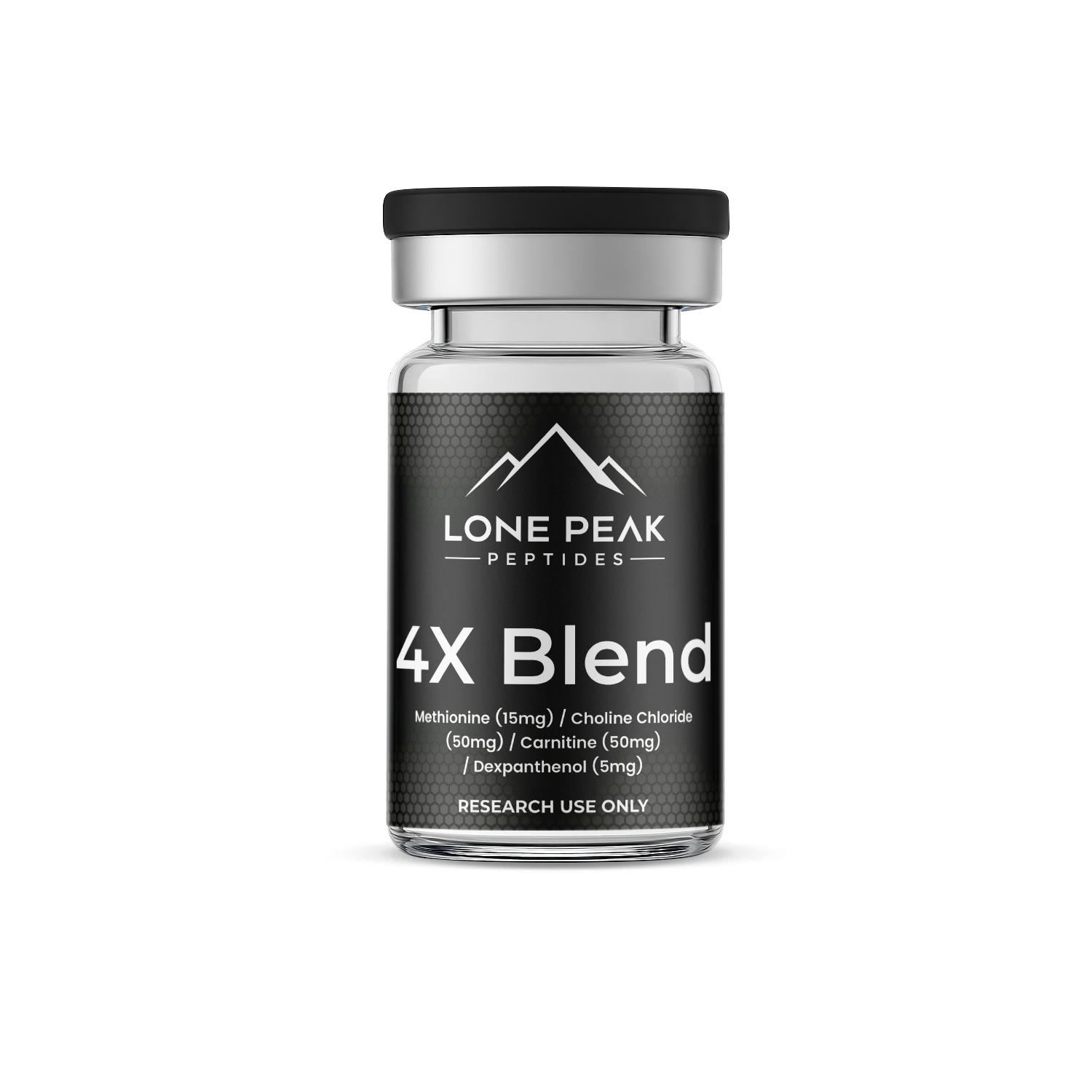 4X Blend Methionine (15mg) / Choline Chloride (50mg) / Carnitine (50mg) / Dexpanthenol (5mg)